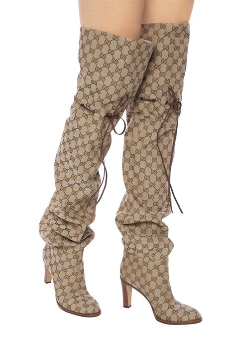 gucci booties 2015|gucci monogram thigh high boots.